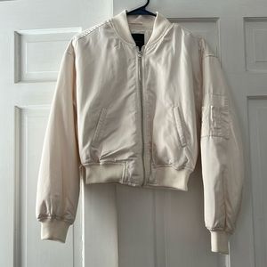 Dynamite ivory bomber jacket